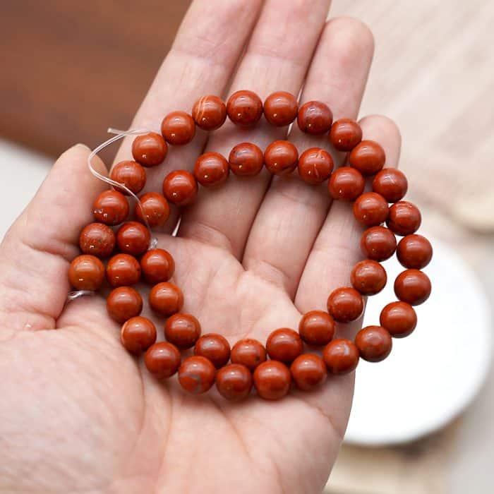 DIY珠子-红石8mm（1条约45颗） Catholic religious art