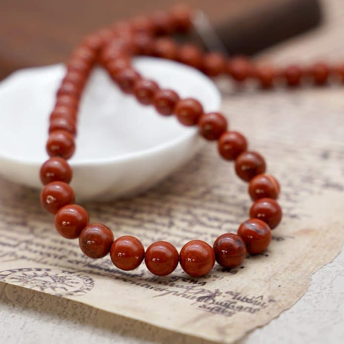 DIY珠子-红石8mm（1条约45颗） Catholic religious art