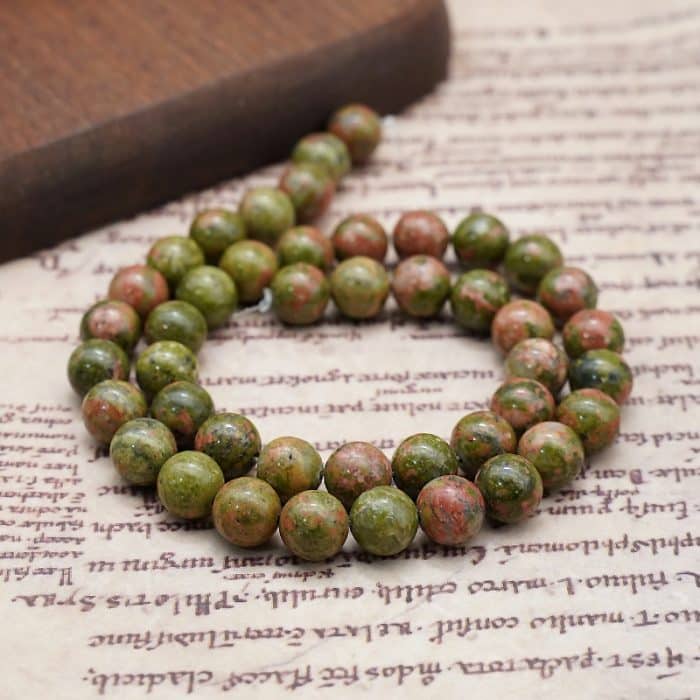 DIY珠子-花绿石8mm（1条约45颗） Catholic religious art