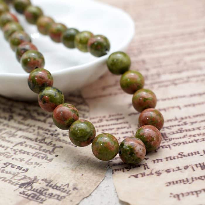 DIY珠子-花绿石8mm（1条约45颗） Catholic religious art