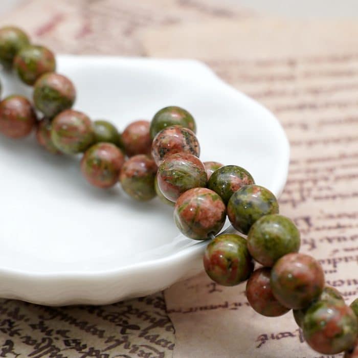 DIY珠子-花绿石8mm（1条约45颗） Catholic religious art