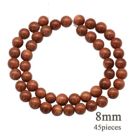 DIY珠子-金沙石8mm（1条约45颗）