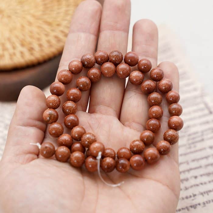 DIY珠子-金沙石8mm（1条约45颗） Catholic religious art