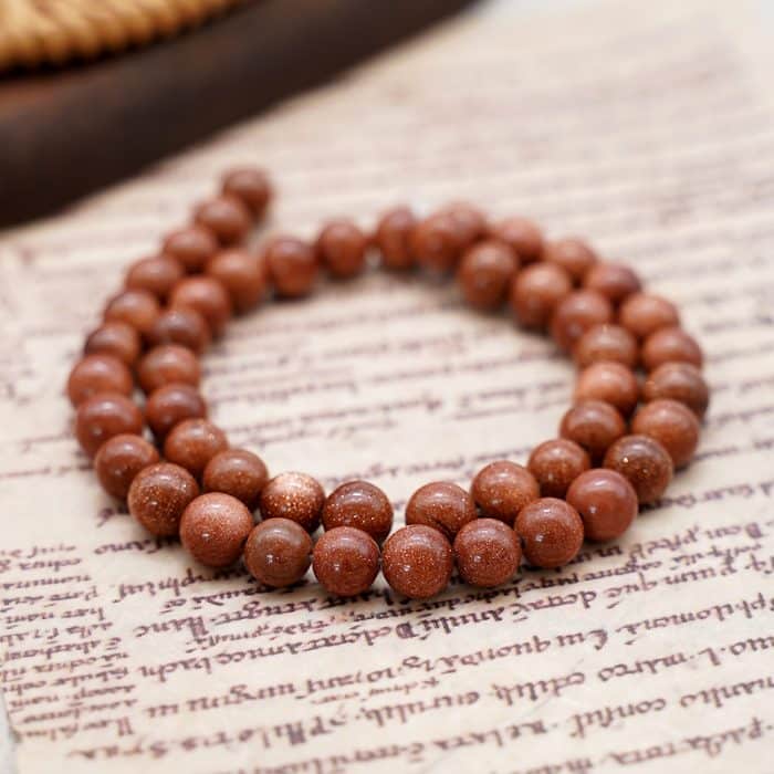 DIY珠子-金沙石8mm（1条约45颗） Catholic religious art