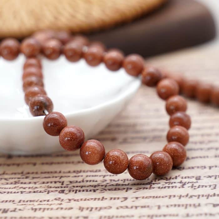 DIY珠子-金沙石8mm（1条约45颗） Catholic religious art