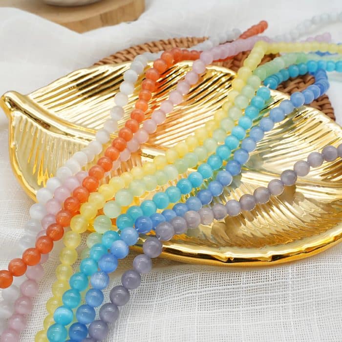 DIY珠子-橘红猫眼6mm（1条约65颗） Catholic religious art