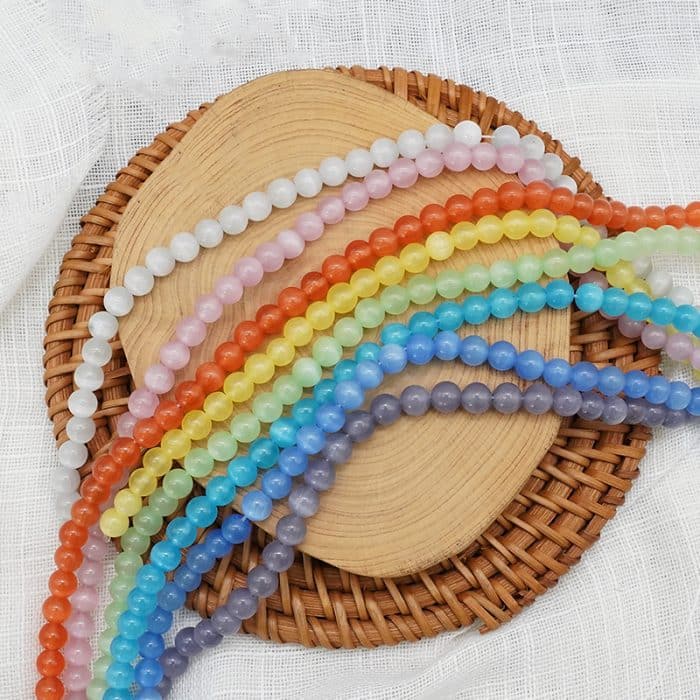 DIY珠子-橘红猫眼6mm（1条约65颗） Catholic religious art