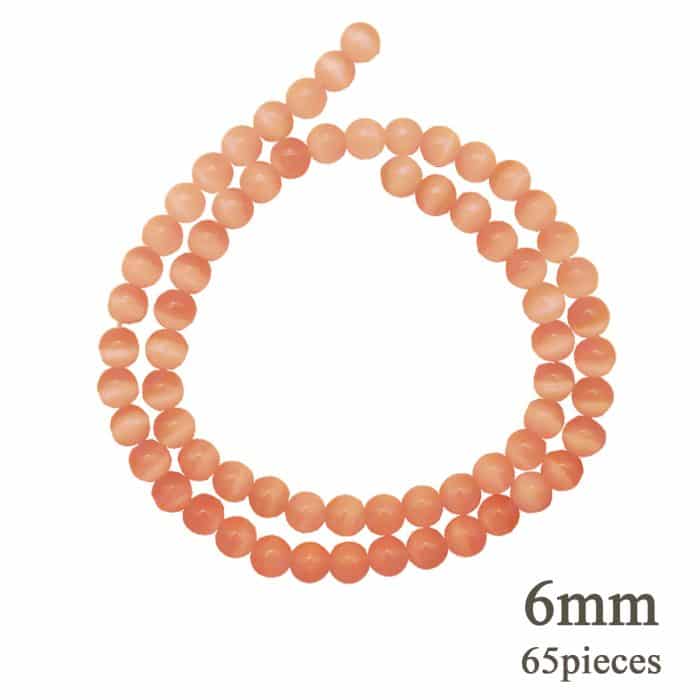 DIY珠子-橘红猫眼6mm（1条约65颗） Catholic religious art