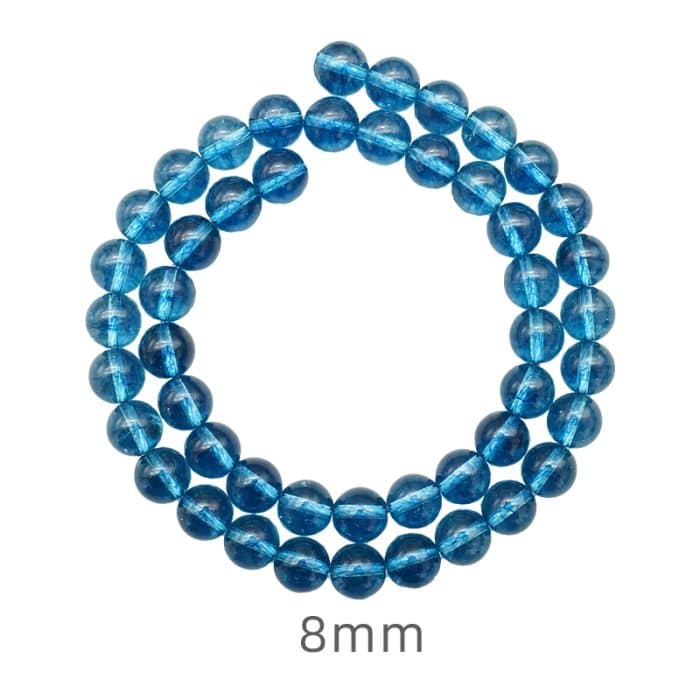 DIY珠子-蓝色爆花水晶-8mm（1条约45颗） Catholic religious art