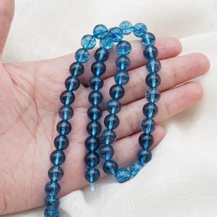 DIY珠子-蓝色爆花水晶-8mm（1条约45颗） Catholic religious art