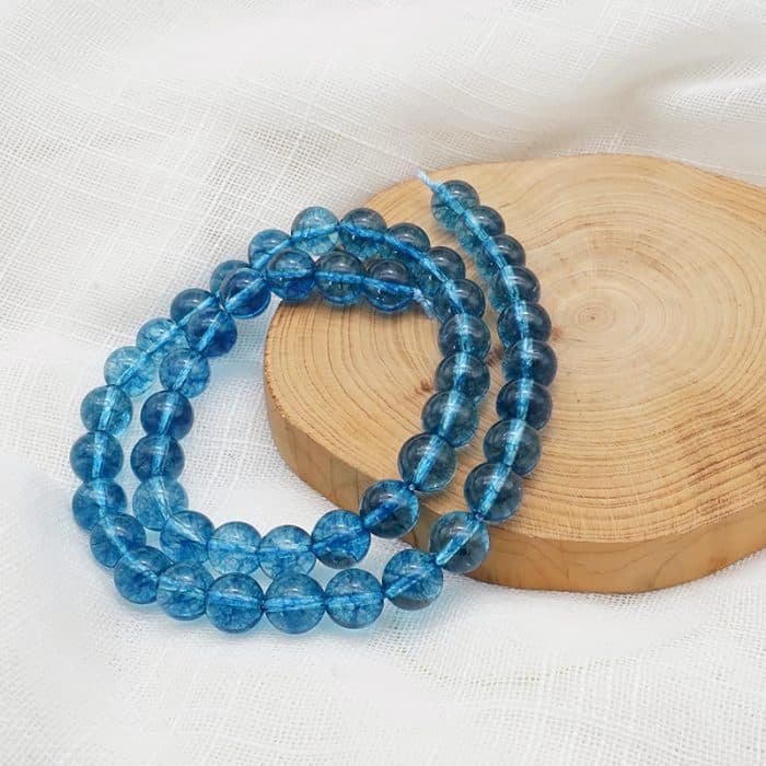 DIY珠子-蓝色爆花水晶-8mm（1条约45颗） Catholic religious art