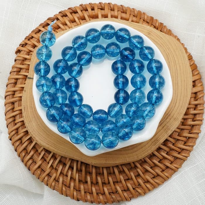 DIY珠子-蓝色爆花水晶-8mm（1条约45颗） Catholic religious art
