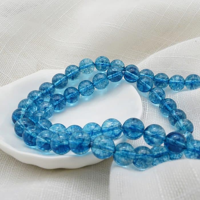 DIY珠子-蓝色爆花水晶-8mm（1条约45颗） Catholic religious art