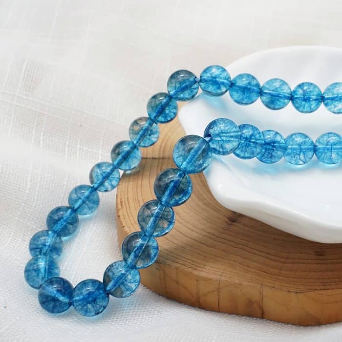 DIY珠子-蓝色爆花水晶-8mm（1条约45颗） Catholic religious art