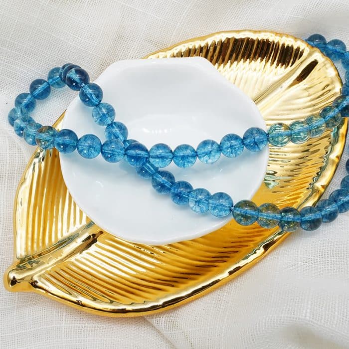 DIY珠子-蓝色爆花水晶-8mm（1条约45颗） Catholic religious art