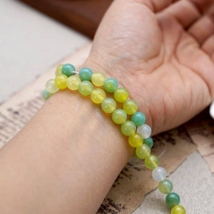 DIY珠子-苹果绿玛瑙8mm（1条约45颗） Catholic religious art