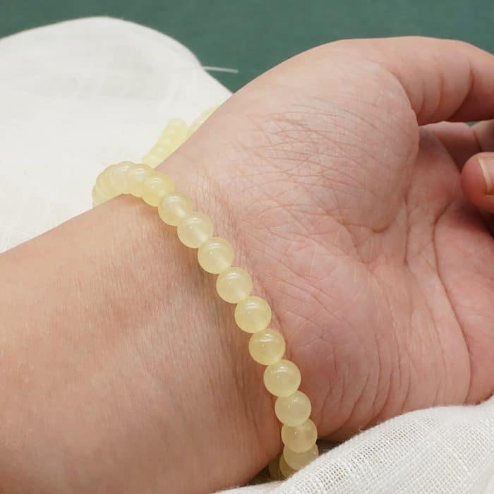 DIY珠子-浅黄玉髓6mm（1条约60颗）孔径约1mm Catholic religious art