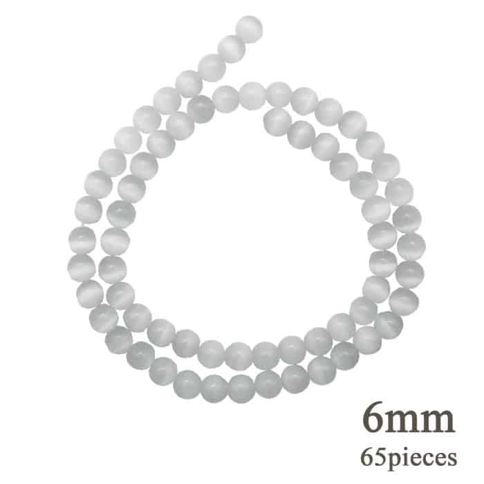 DIY珠子-浅灰猫眼6mm（1条约65颗） Catholic religious art