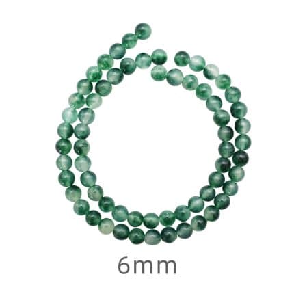 DIY珠子-水草玉髓6mm（1条约60颗）孔径约1mm