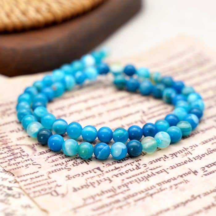 DIY珠子-天蓝缠丝玛瑙 Catholic religious art