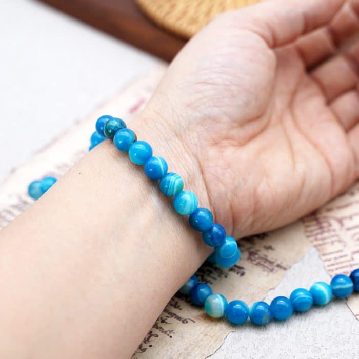 DIY珠子-天蓝缠丝玛瑙 Catholic religious art