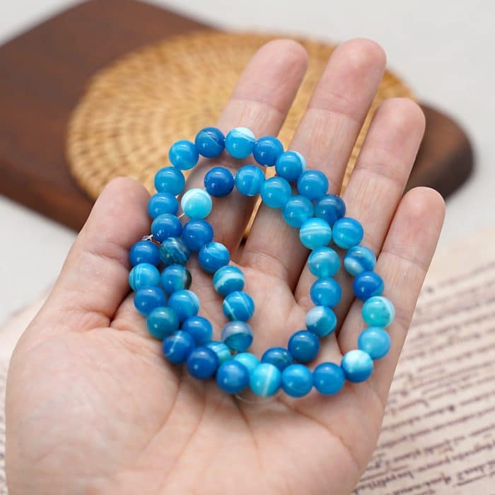 DIY珠子-天蓝缠丝玛瑙 Catholic religious art