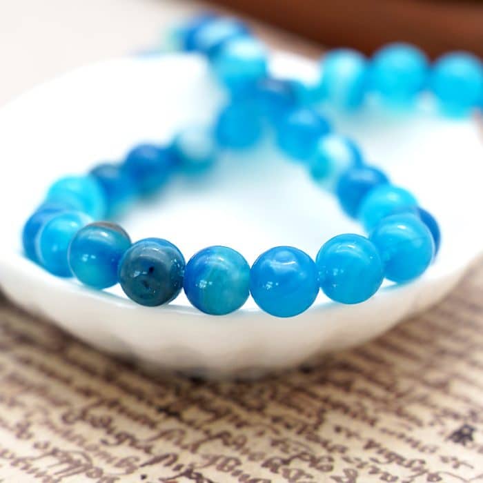 DIY珠子-天蓝缠丝玛瑙 Catholic religious art