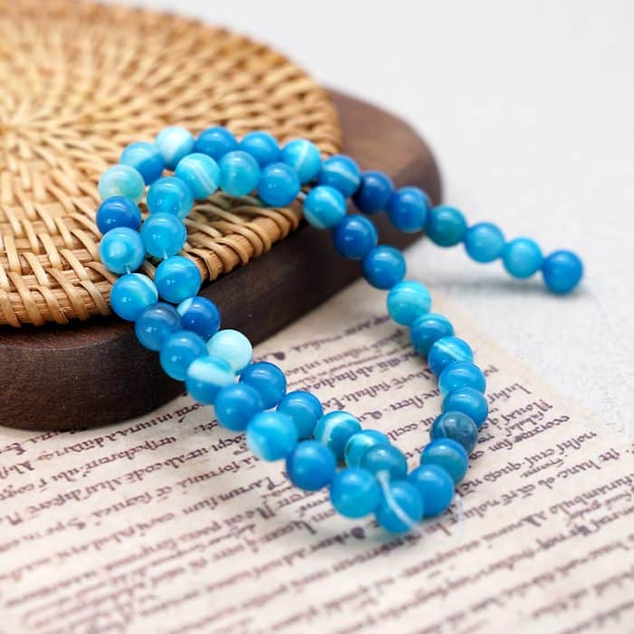 DIY珠子-天蓝缠丝玛瑙 Catholic religious art