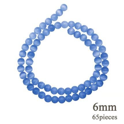 DIY珠子-天晴蓝猫眼6mm（1条约65颗）
