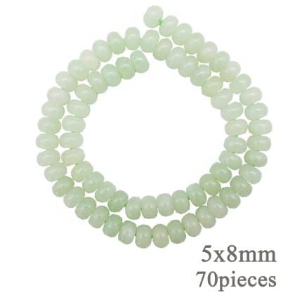 DIY珠子-玉色算盘珠-5x8mm（1条约70颗）