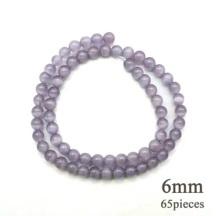 DIY珠子-月光紫猫眼6mm（1条约65颗）