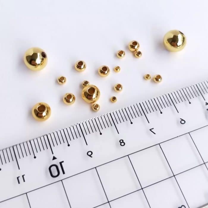 DIY珠子-黄铜电镀14k金色-隔珠-100颗/包 Catholic religious art