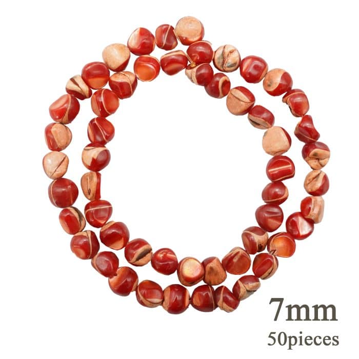 DIY珠子-红色珍珠石7mm（1条约50颗） Catholic religious art