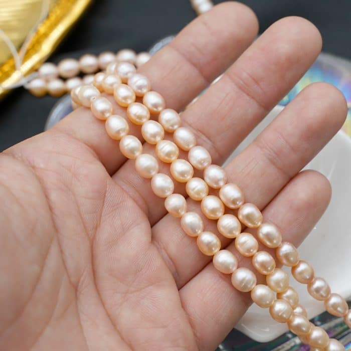 DIY珠子-粉珍珠-6mm（1条约50颗） Catholic religious art