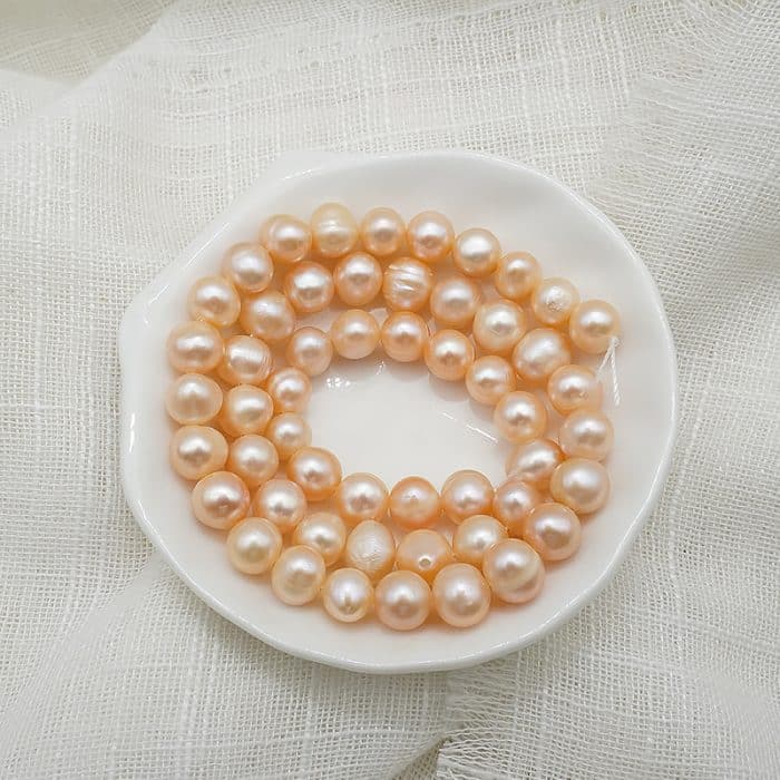 DIY珠子-粉珍珠-7~8mm（1条约50颗） Catholic religious art