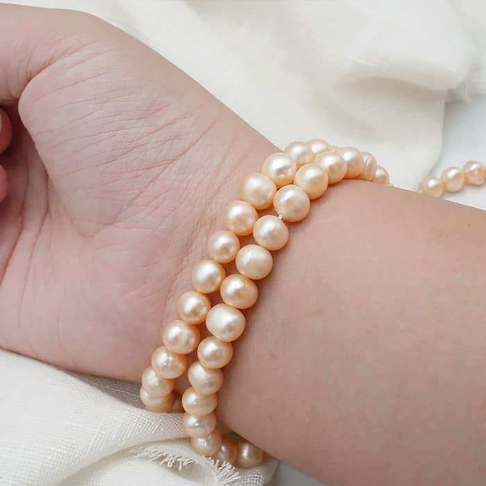 DIY珠子-粉珍珠-7~8mm（1条约50颗） Catholic religious art