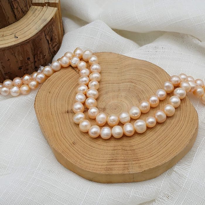 DIY珠子-粉珍珠-7~8mm（1条约50颗） Catholic religious art