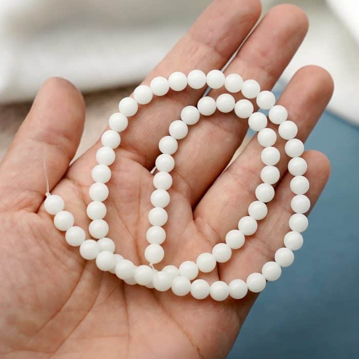 DIY珠子-夜光珠-白色6mm（1条约60颗） Catholic religious art