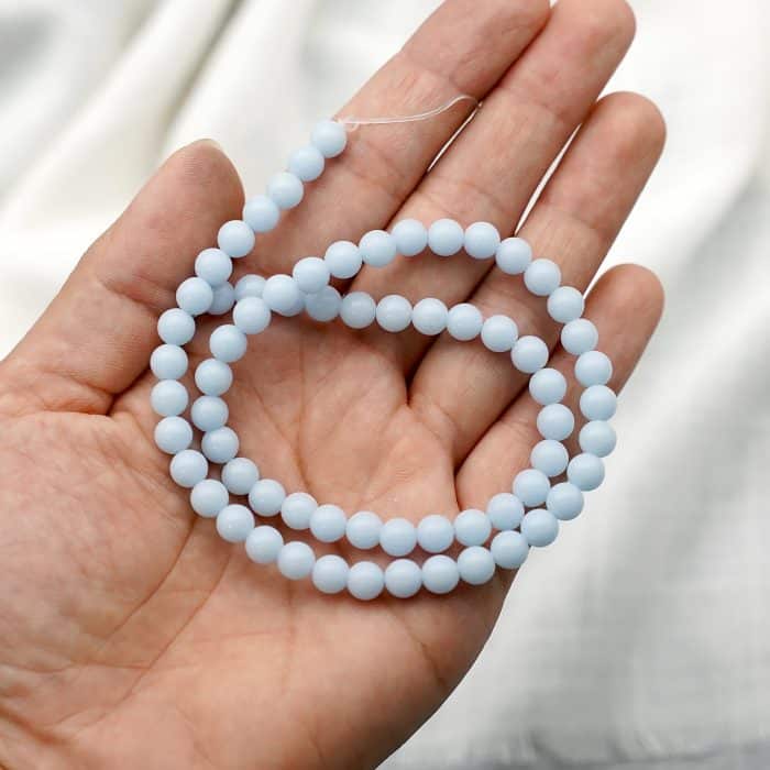 DIY珠子-夜光珠-灰蓝色6mm（1条约60颗） Catholic religious art