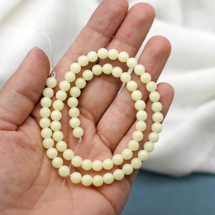 DIY珠子-夜光珠--浅绿色6mm（1条约60颗） Catholic religious art