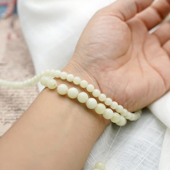 DIY珠子-夜光珠--荧光绿6mm（1条约60颗） Catholic religious art