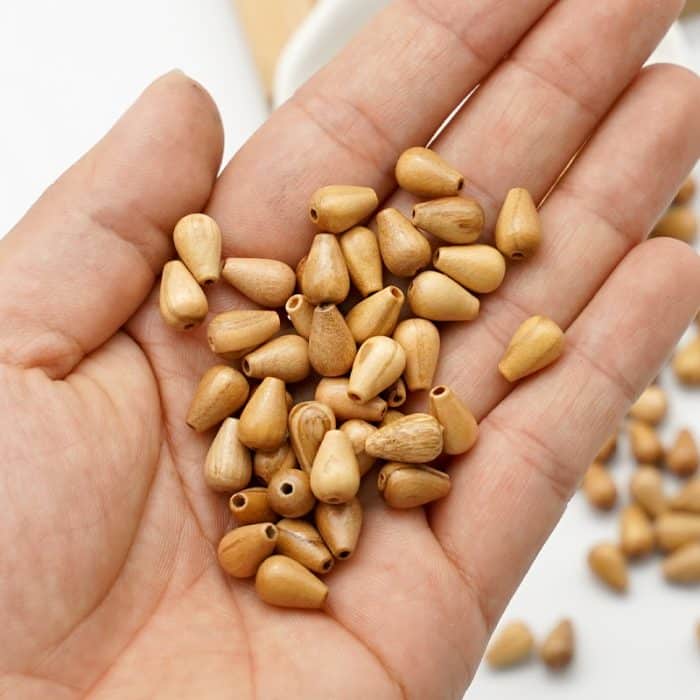 DIY珠子-泪滴-橄榄木-100颗/包 Catholic religious art