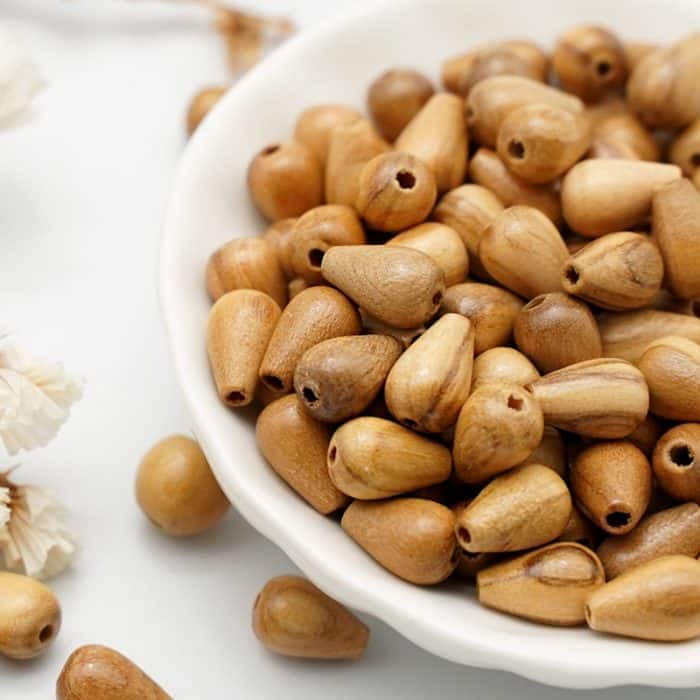 DIY珠子-泪滴-橄榄木-100颗/包 Catholic religious art