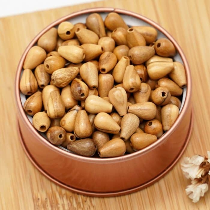 DIY珠子-泪滴-橄榄木-100颗/包 Catholic religious art