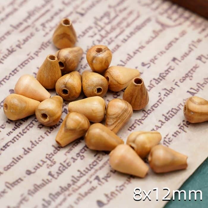 DIY珠子-泪滴-橄榄木-100颗/包 Catholic religious art