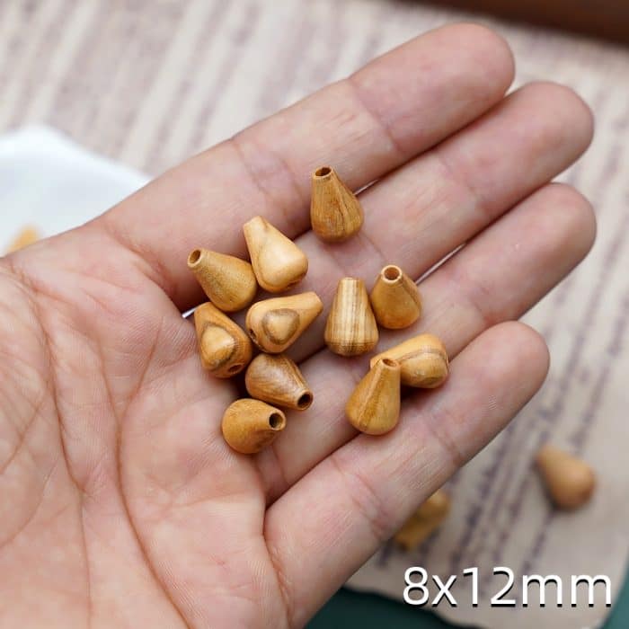 DIY珠子-泪滴-橄榄木-100颗/包 Catholic religious art