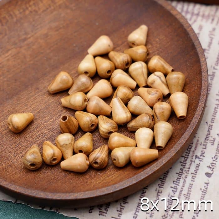 DIY珠子-泪滴-橄榄木-100颗/包 Catholic religious art