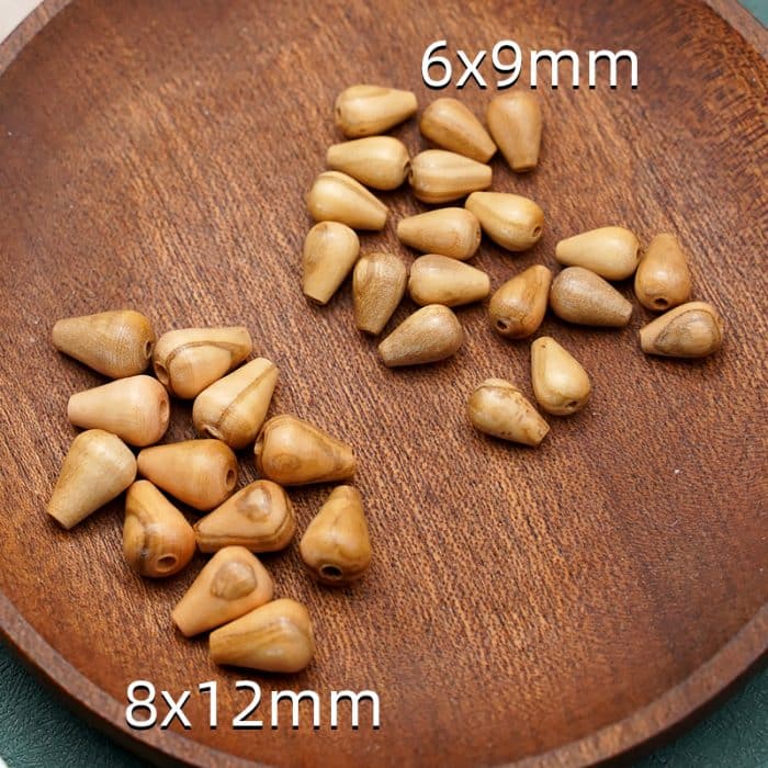 DIY珠子-泪滴-橄榄木-100颗/包 Catholic religious art