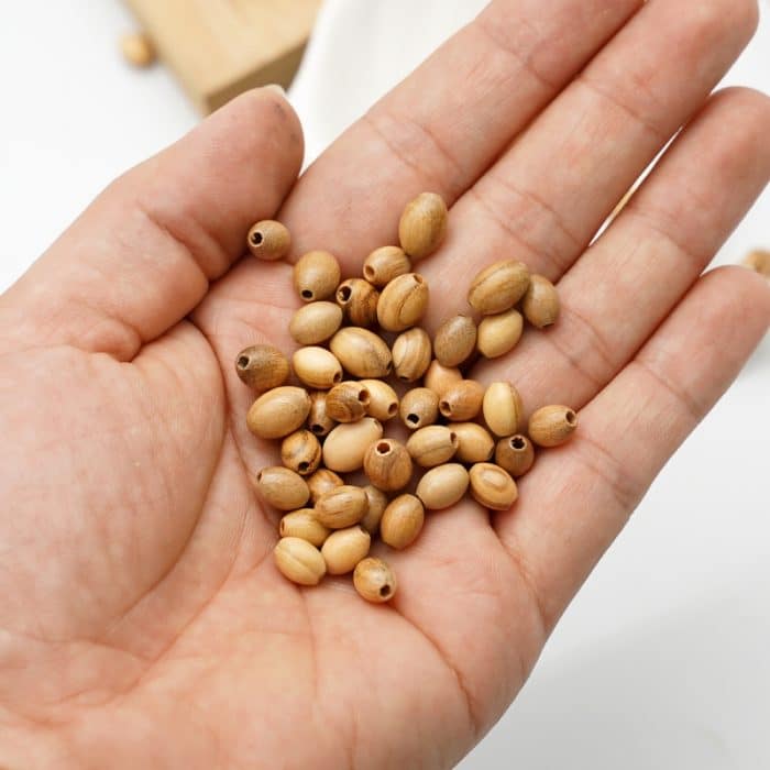 DIY珠子-橄榄木椭圆-100颗/包 Catholic religious art