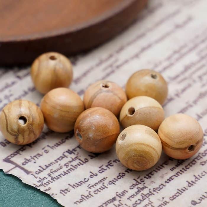 DIY珠子-圆形-橄榄木-15mm-10颗/包 Catholic religious art